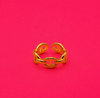 Bague ANGEL - Acier inoxydable doré