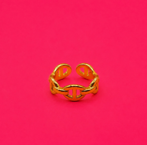 Bague ANGEL - Acier inoxydable doré