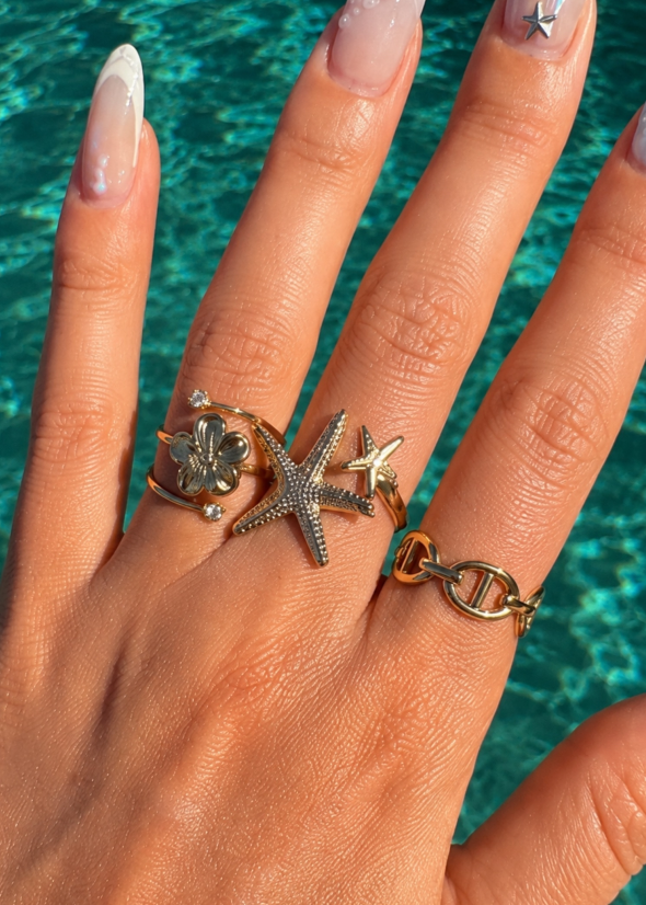 Bague ANGEL - Acier inoxydable doré