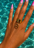 Bague SARA - Acier inoxydable doré