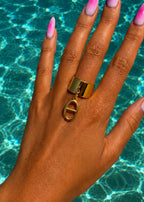 Bague SARA - Acier inoxydable doré