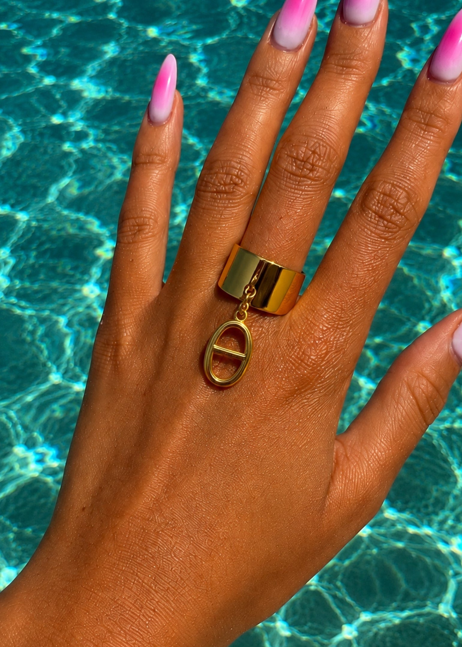 Bague SARA - Acier inoxydable doré