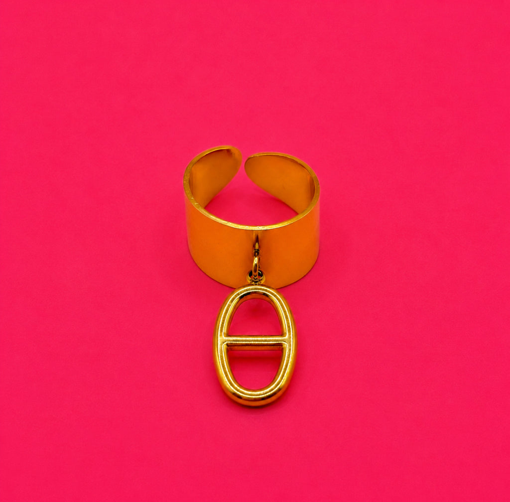 Bague SARA - Acier inoxydable doré