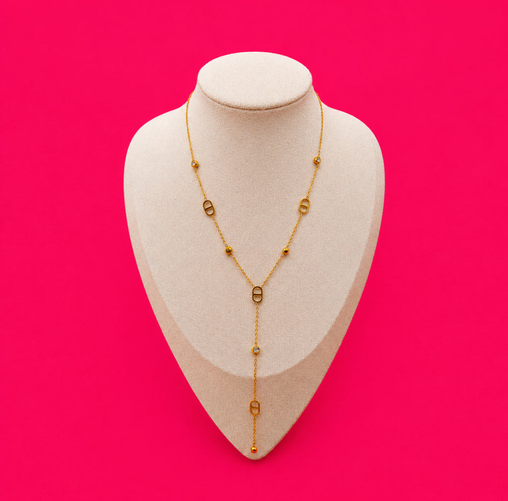 Collier JADE - Acier inoxydable doré